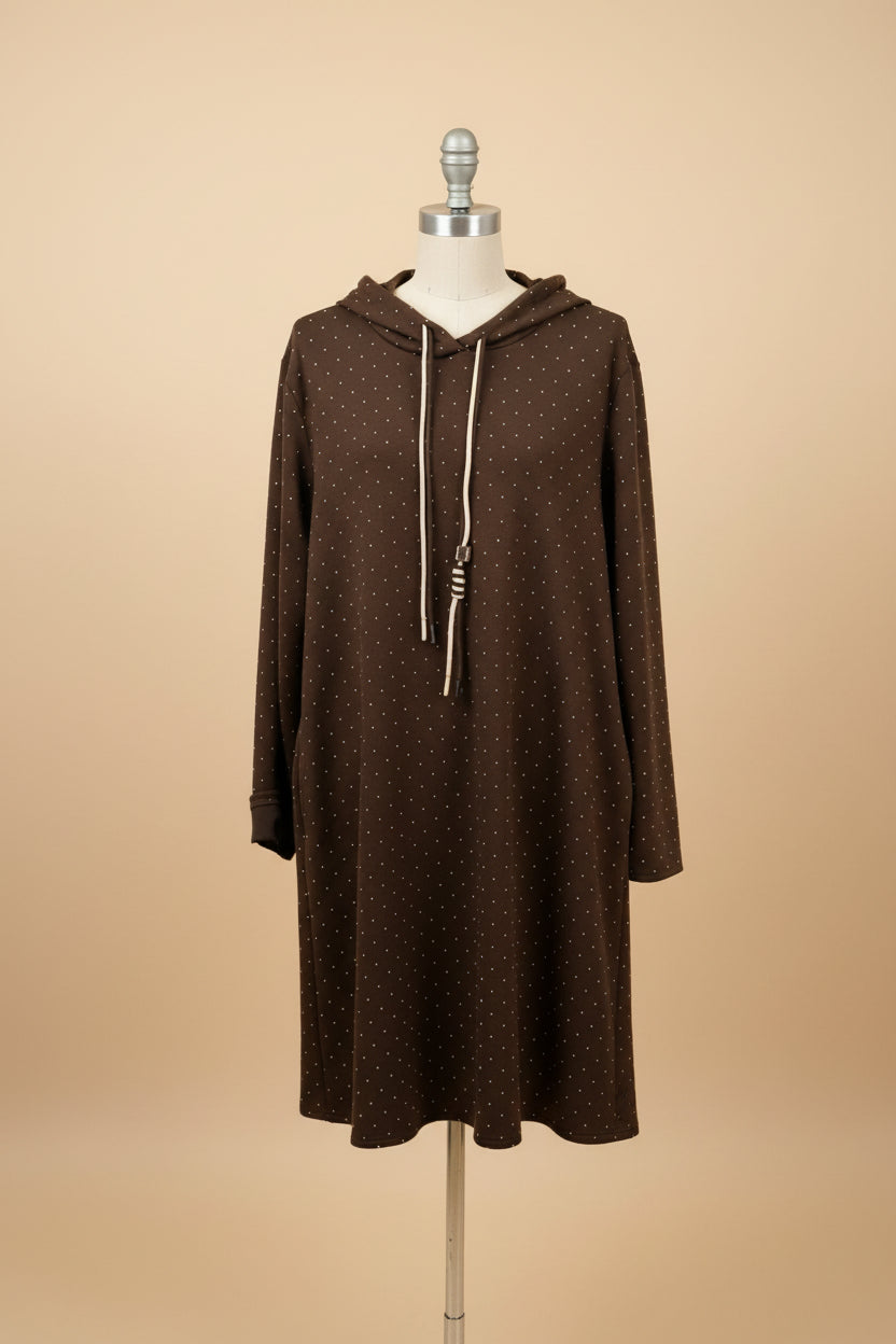 Robe Sweat Capuche Strass Femme | Élégance Décontractée