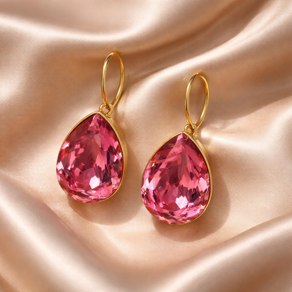 Boucles d'Oreilles BOHM Goutte Facettée | Bijoux Colorés | Da Cinzia