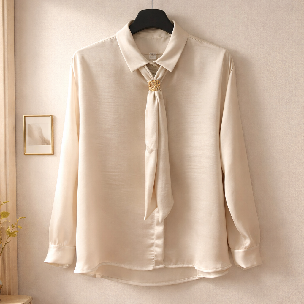 Chemise Via ZOIA avec Lavallière | 2 Coloris Élégants Femme