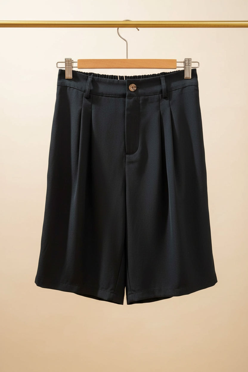 Bermuda Taille Haute à Pinces — VIVICHY