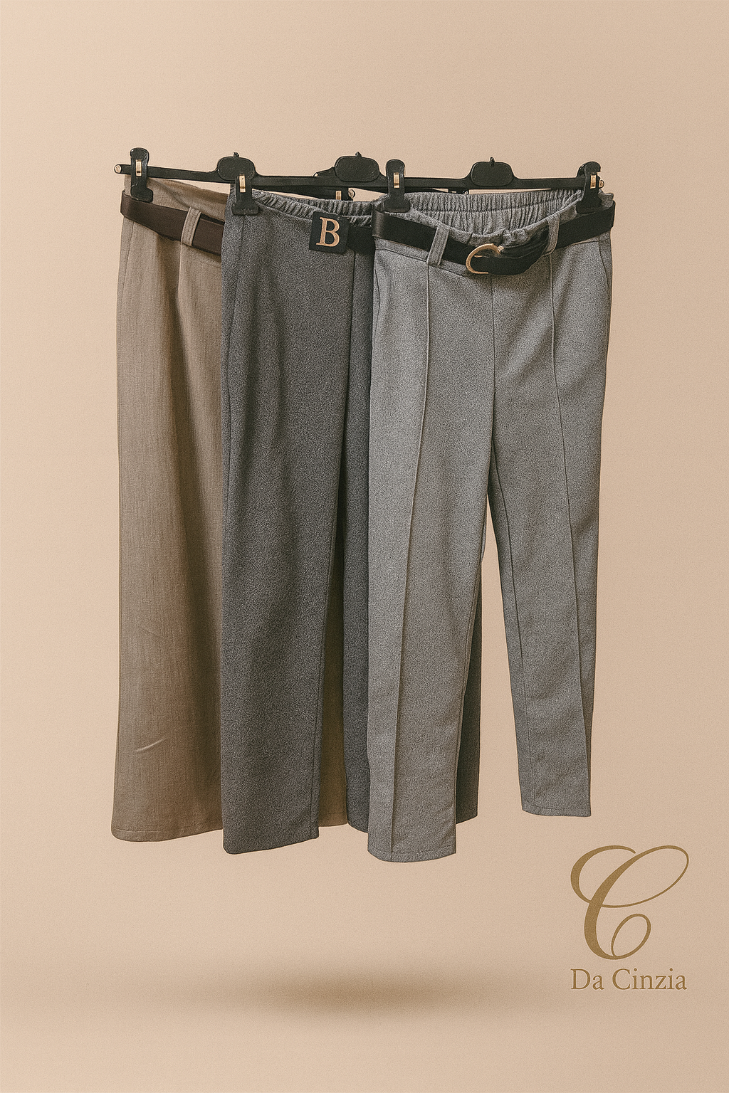 Pantalon Fluide Femme Taille Élastique Ceinture | 3 Coloris | Da Cinzia