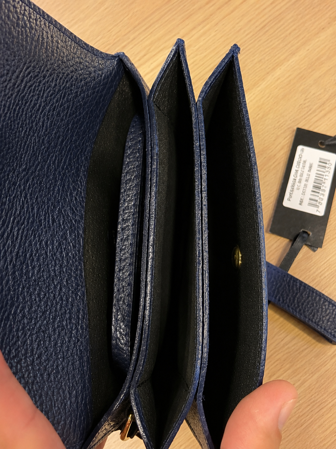 Portefeuille bandoulière Capri Miss-Terre intérieur noir organisé