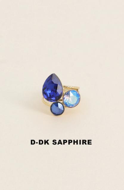 Bague Bohm Femme | Cristaux Multicolores | Collection en Constante Évolution
