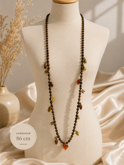 Collier Long Femme 86 cm | Sautoir Bohème Chic Tendance