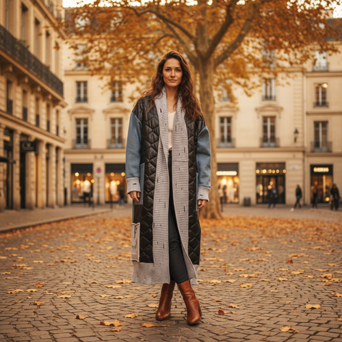 Manteau Long Matelassé Femme | Élégance & Protection | Da Cinzia