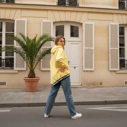 Sweat Femme Capuche Asymétrique | Casual Chic Plusieurs Couleurs | Da Cinzia