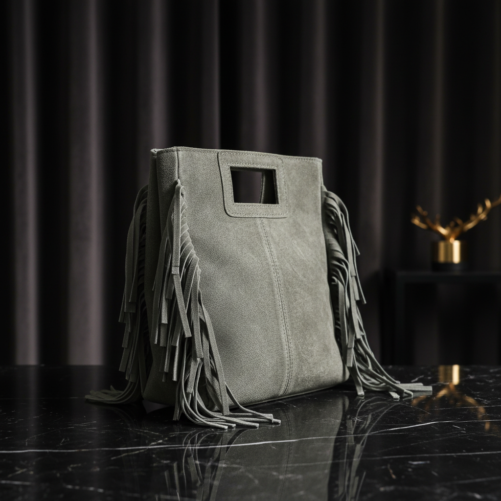 Sac Femme Suédine Franges | Style Bohème Chic Moderne | Da Cinzia