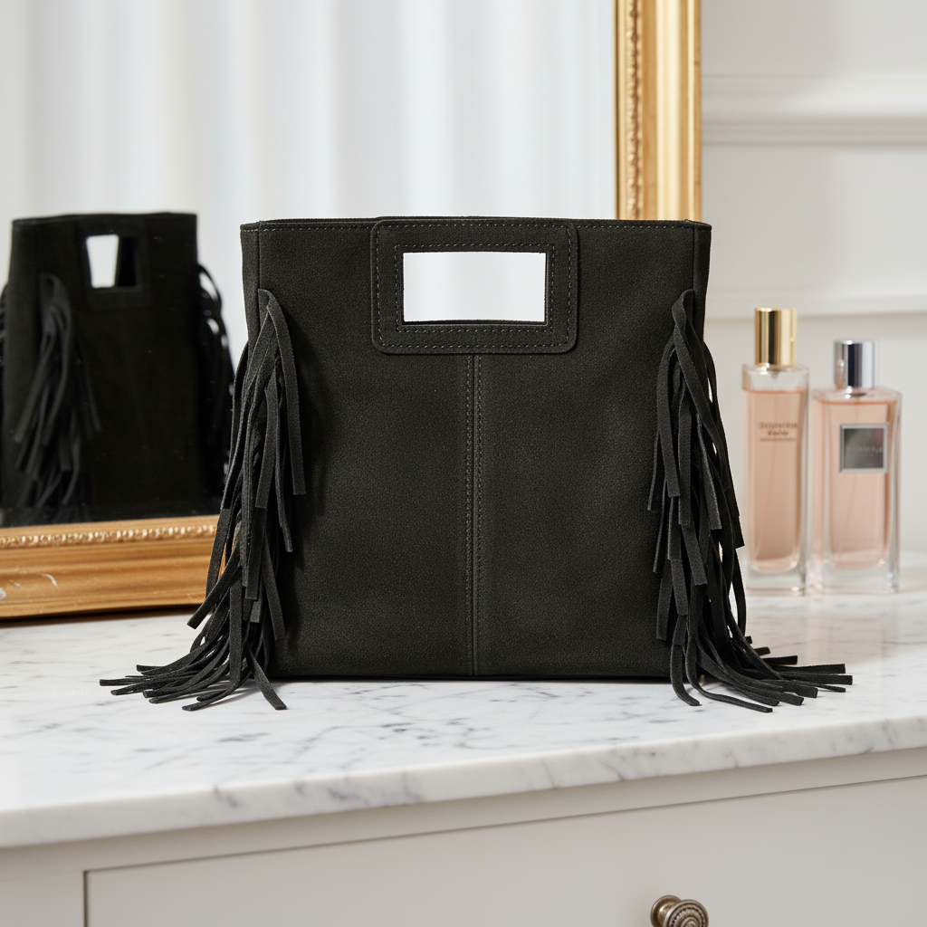 Sac Femme Suédine Franges | Style Bohème Chic Moderne | Da Cinzia