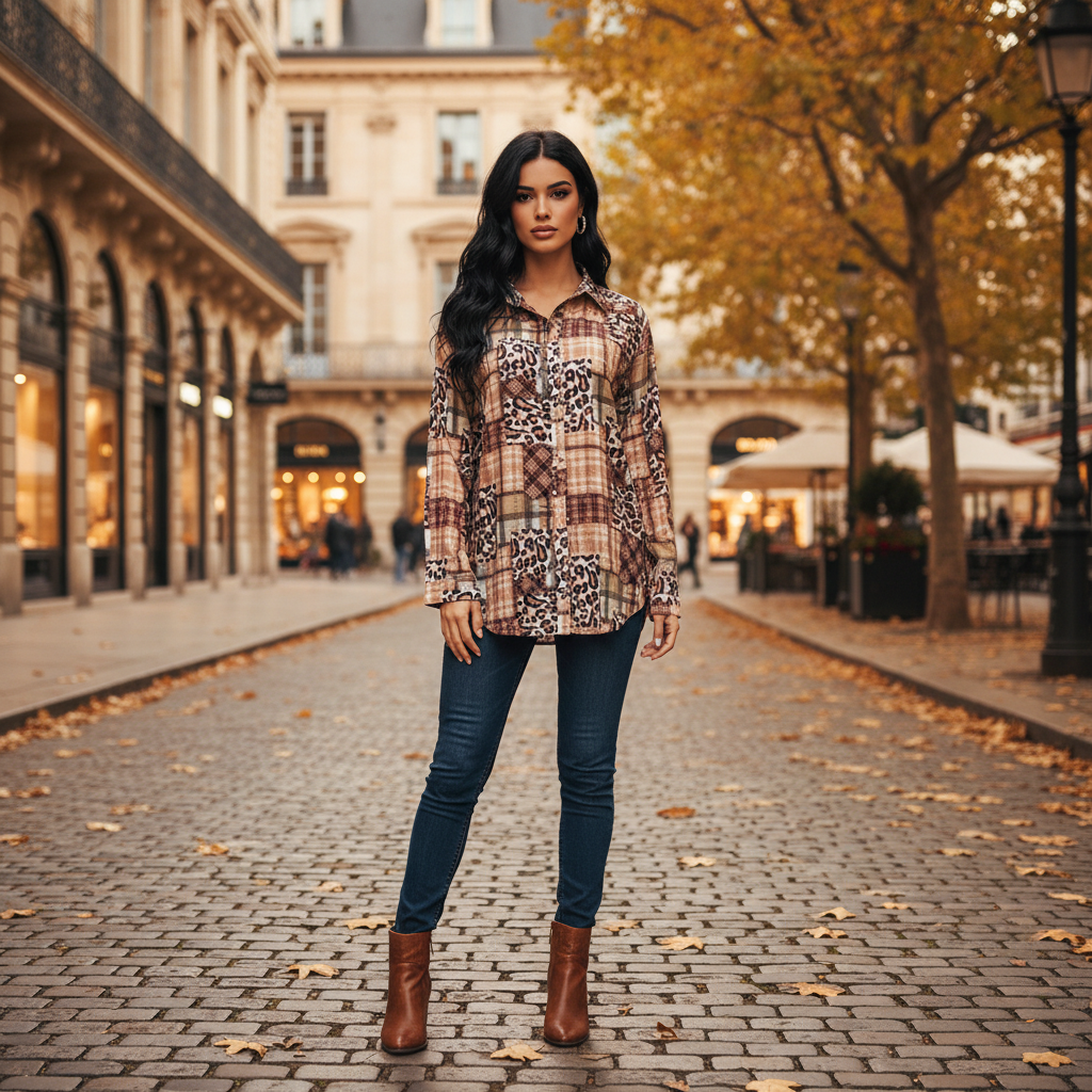 Chemise Patchwork Femme | Style Original & Tendance