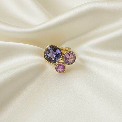 Bague Bohm Femme | Cristaux Multicolores | 18 Modèles au Choix
