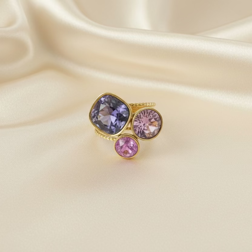 Bague Bohm Femme | Cristaux Multicolores | 18 Modèles au Choix