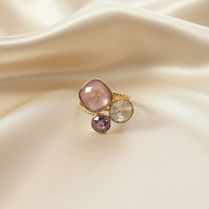 Bague Bohm Femme | Cristaux Multicolores | 18 Modèles au Choix