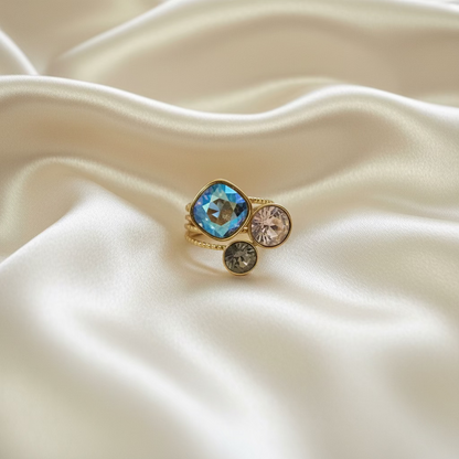 Bague Bohm Femme | Cristaux Multicolores | 18 Modèles au Choix