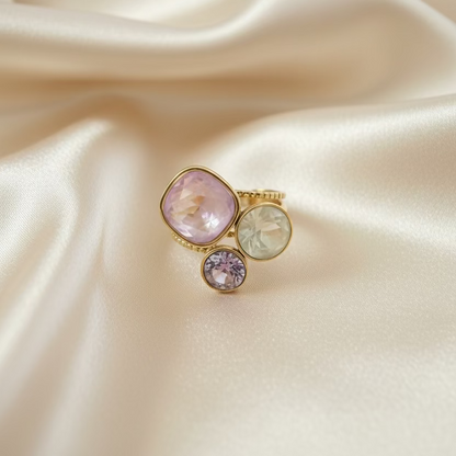 Bague Bohm Femme | Cristaux Multicolores | 18 Modèles au Choix