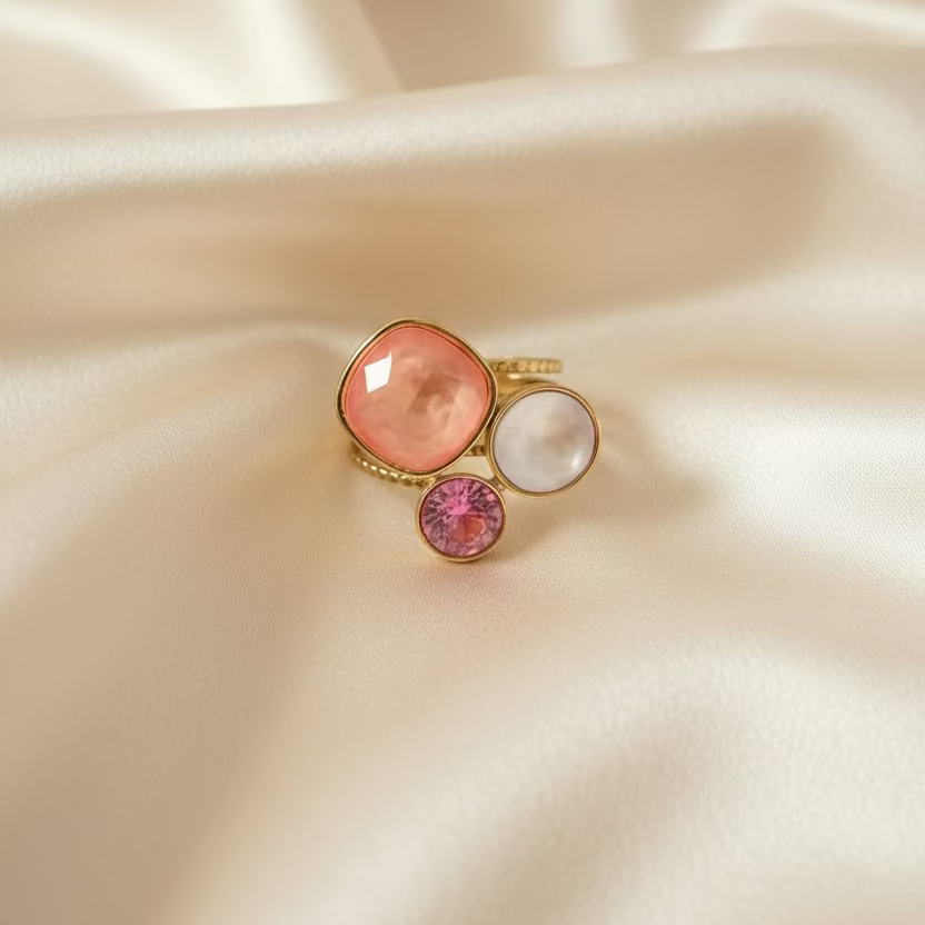 Bague Bohm Femme | Cristaux Multicolores | 18 Modèles au Choix