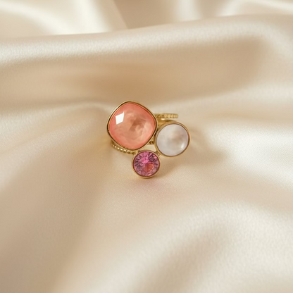 Bague Bohm Femme | Cristaux Multicolores | 18 Modèles au Choix