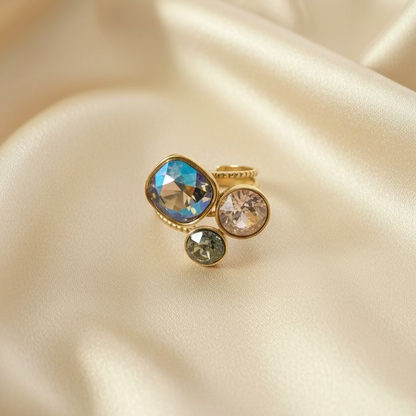 Bague Bohm Femme | Cristaux Multicolores | 18 Modèles au Choix