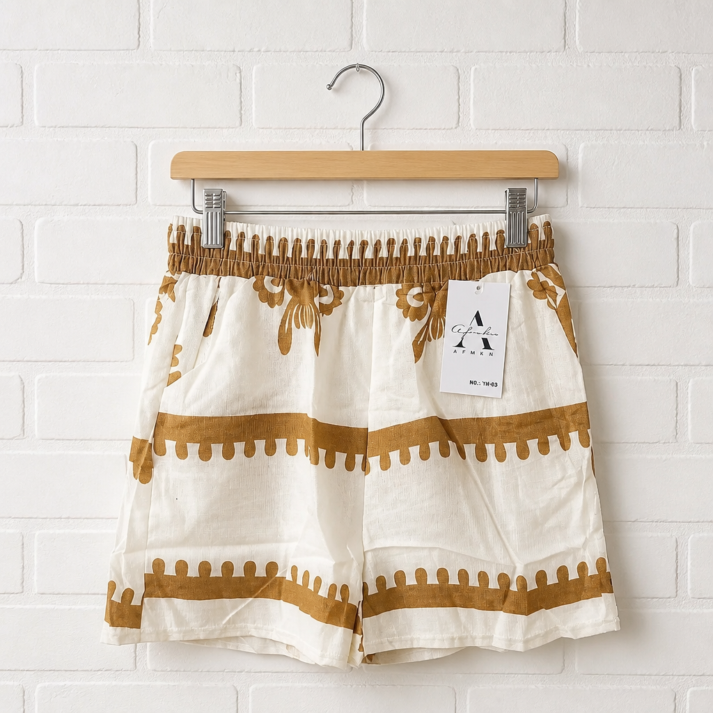 Short Imprimé Taille Élastique avec Poches – PS/ÉTÉ 2026