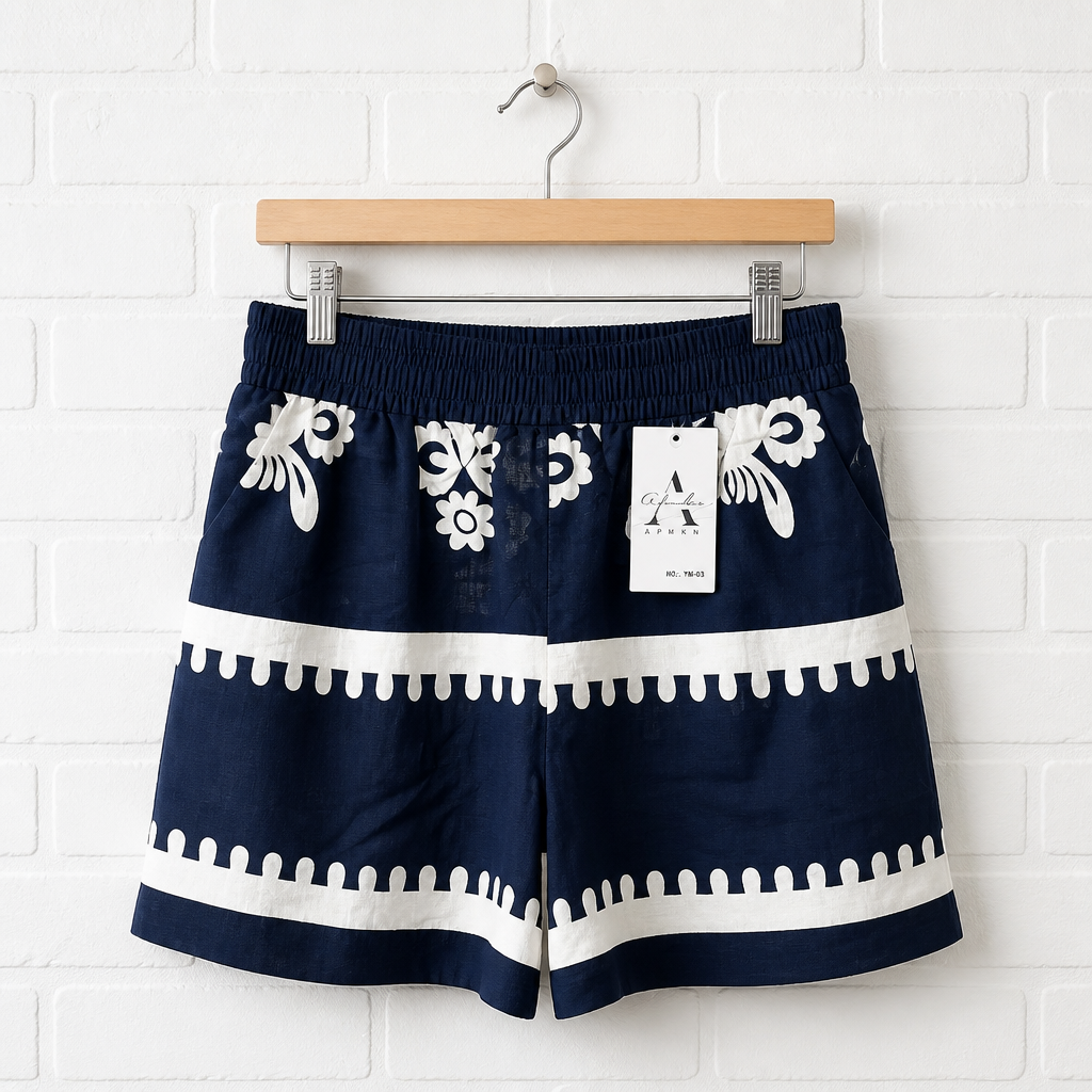 Short Imprimé Taille Élastique avec Poches – PS/ÉTÉ 2026