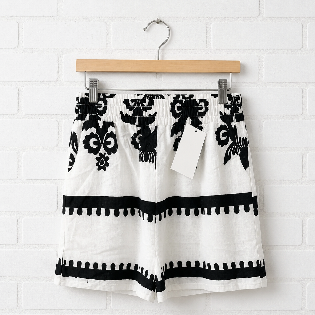 Short Imprimé Taille Élastique avec Poches – PS/ÉTÉ 2026