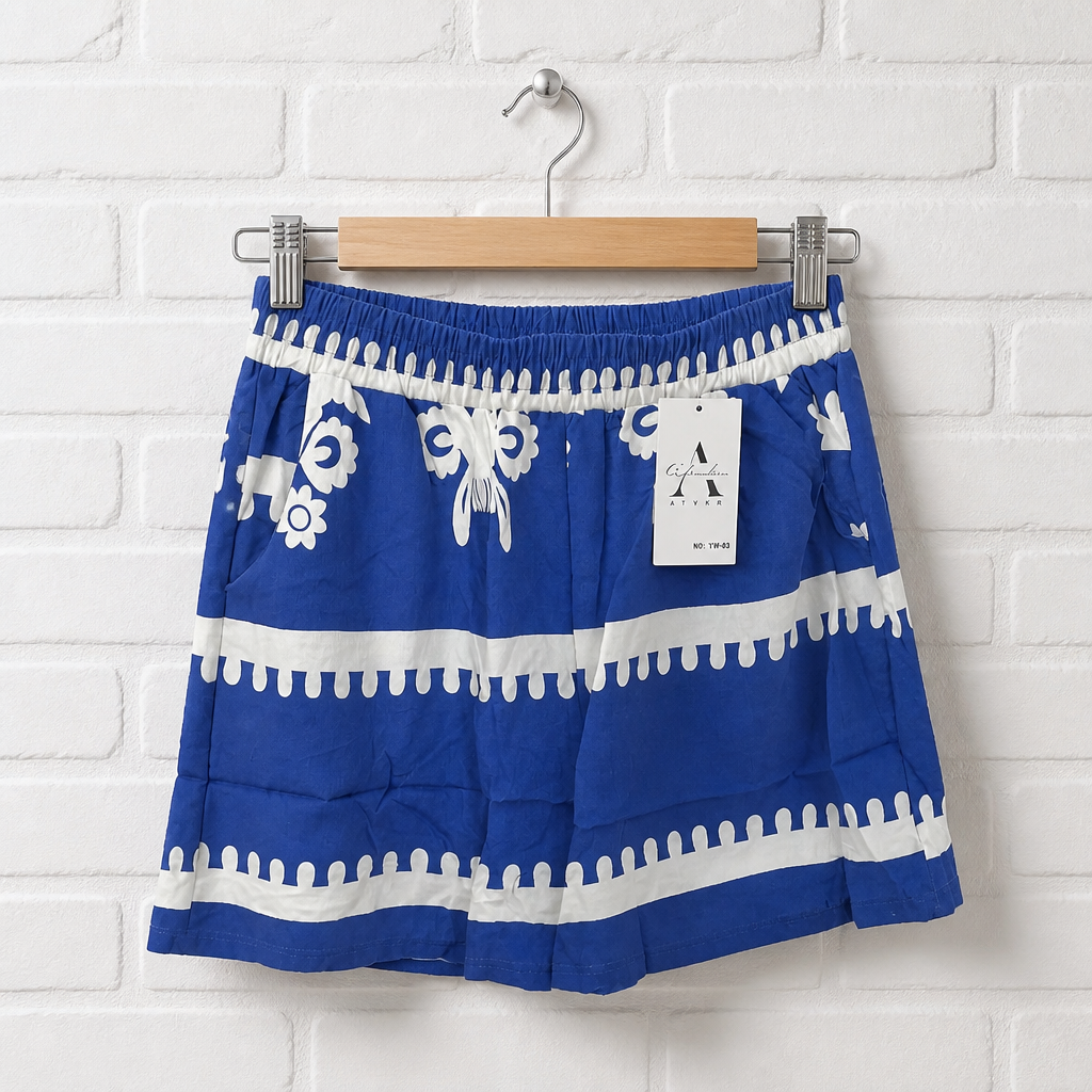 Short Imprimé Taille Élastique avec Poches – PS/ÉTÉ 2026