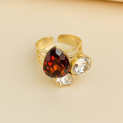 Bague Bohm Femme | Cristaux Multicolores | Collection en Constante Évolution