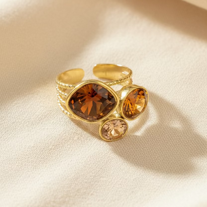Bague Bohm Femme | Cristaux Multicolores | Collection en Constante Évolution