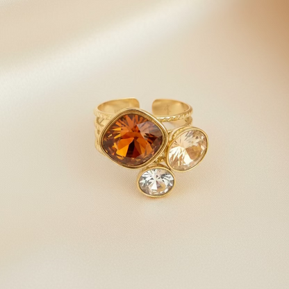 Bague Bohm Femme | Cristaux Multicolores | Collection en Constante Évolution