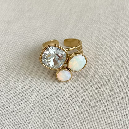 Bague Bohm Femme | Cristaux Multicolores | Collection en Constante Évolution