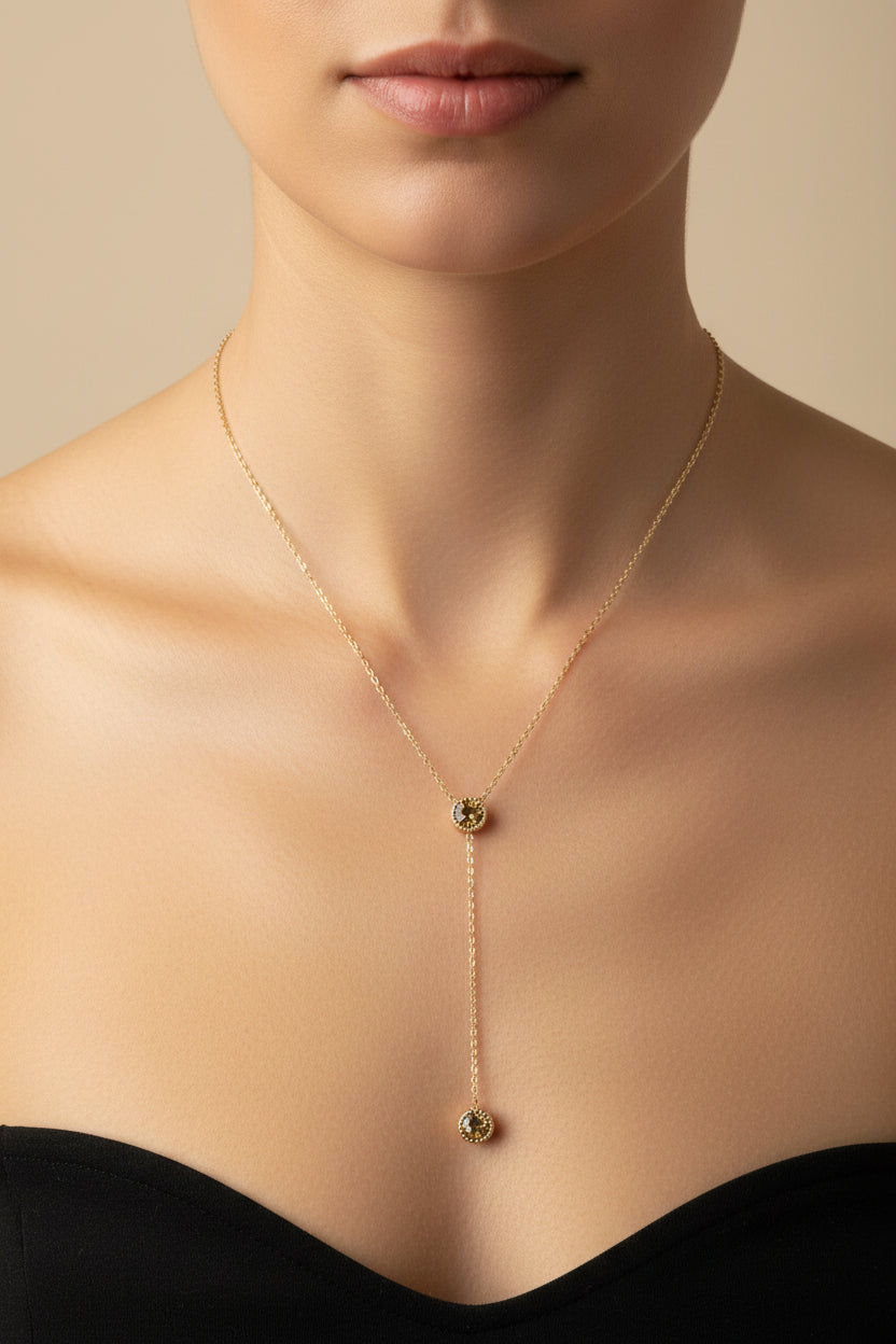 Collier Bohm Femme | Lariat Cristaux Swarovski® | 2 Modèles