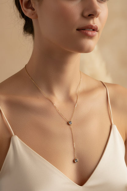 Collier Bohm Femme | Lariat Cristaux Swarovski® | 2 Modèles