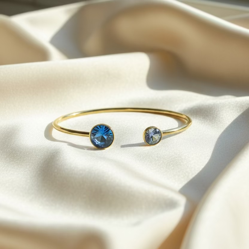 Bracelet jonc fin cristaux Swarovski® – Collection Bohm