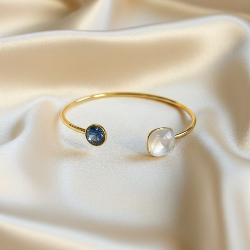 Bracelet jonc fin cristaux Swarovski® – Collection Bohm