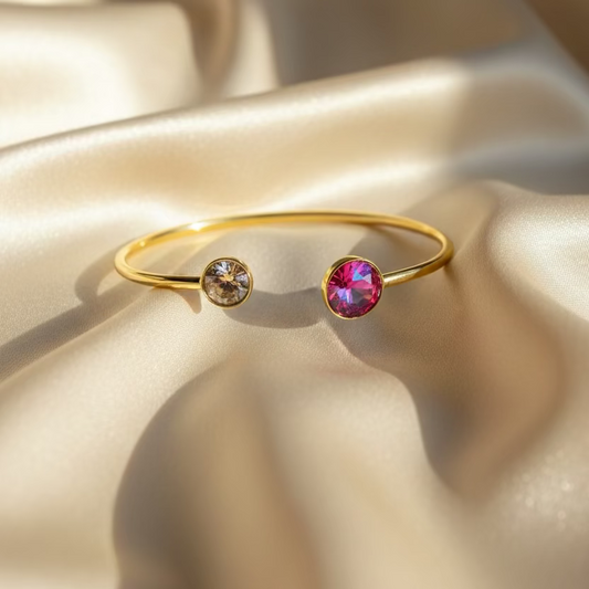 Bracelet jonc fin cristaux Swarovski® – Collection Bohm