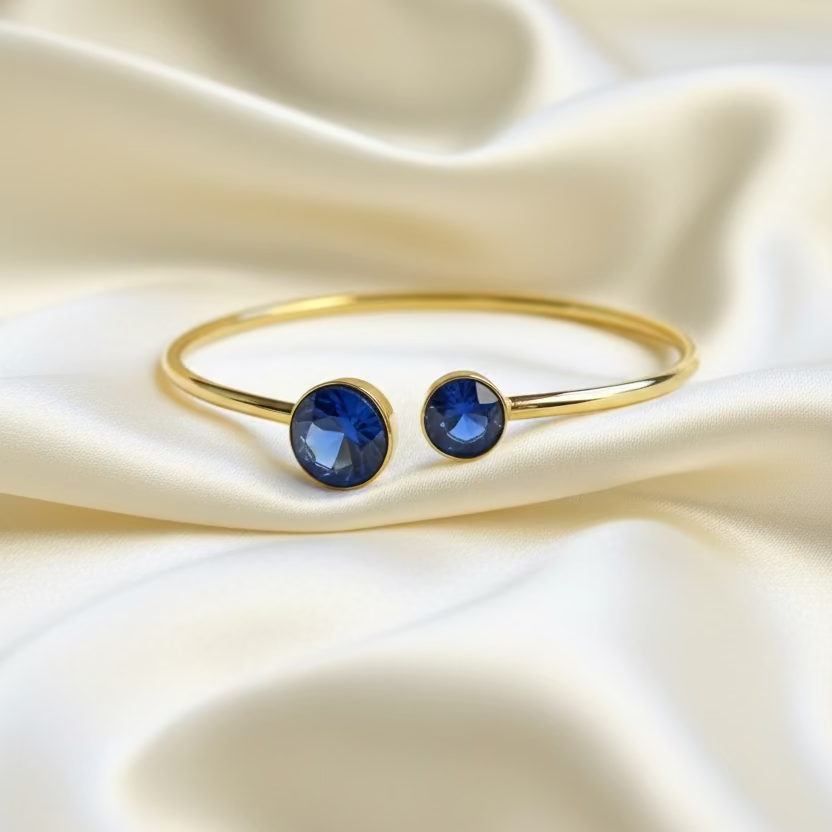 Bracelet jonc fin cristaux Swarovski® – Collection Bohm