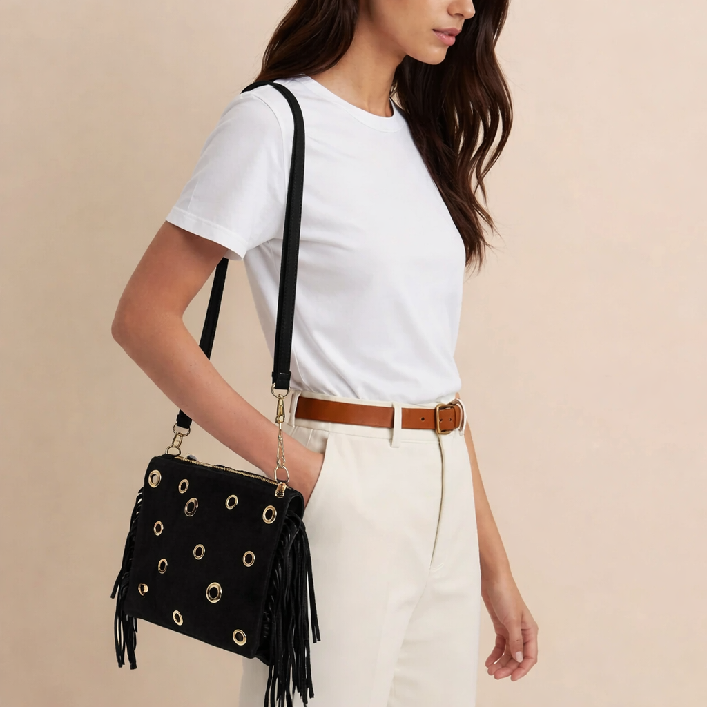 Sac à Main Daim Femme | Bohème Chic 3 Coloris | Da Cinzia