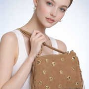 Suede bag with eyelets – Available in 3 colors