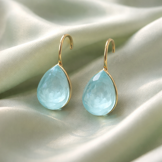 Boucles d'Oreilles BOHM Goutte Facettée | Bijoux Colorés | Da Cinzia
