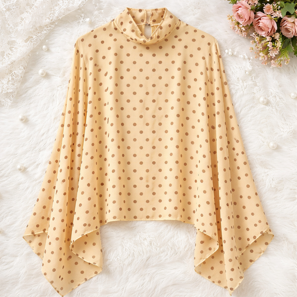 Women's Lightweight Long Sleeve Blouse with Sheer Effect