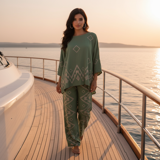 ✨ Flowy printed set – Chic elegance and comfort