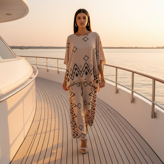 Ensemble Femme Fluide Imprimé | Tenue Chic & Confortable | Da Cinzia