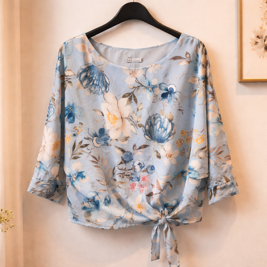 Blouse L&A Imprimé Floral à Nouer | 3 Coloris Disponibles