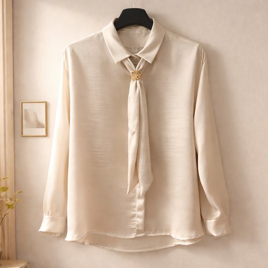 Chemise Via ZOIA avec Lavallière | 2 Coloris Élégants Femme