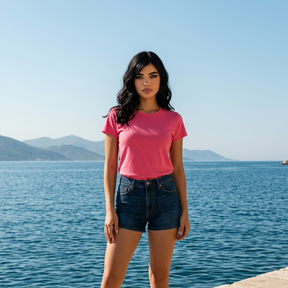 T-Shirt Femme Basique | 3 Coloris | Taille Unique 36-40 | Coton | Da Cinzia