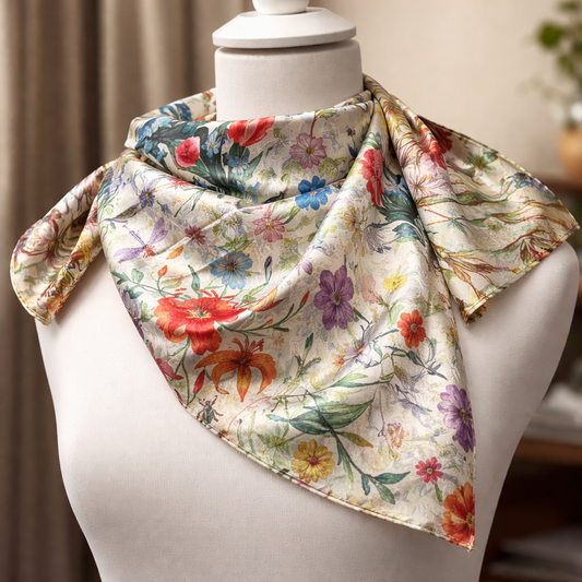 Foulard Carré Satin Femme | 3 Modèles Élégants | Accessoire Chic | Da Cinzia