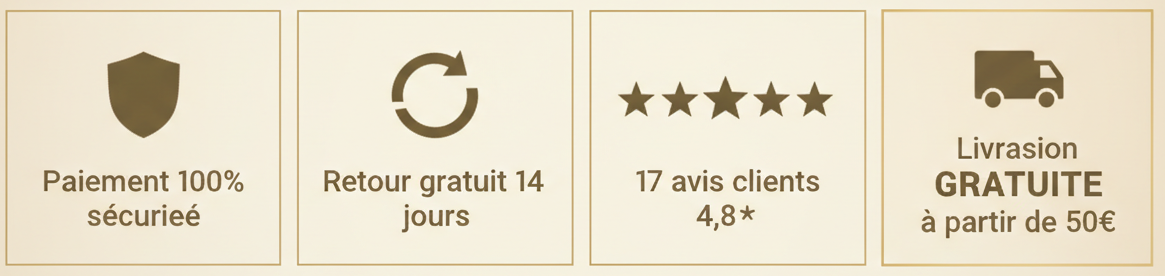 Badges de réassurance Da Cinzia - Beige doré