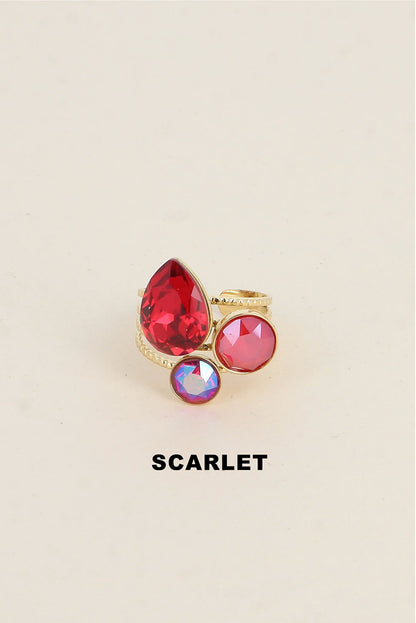 Bague Bohm Femme | Cristaux Multicolores | Collection en Constante Évolution