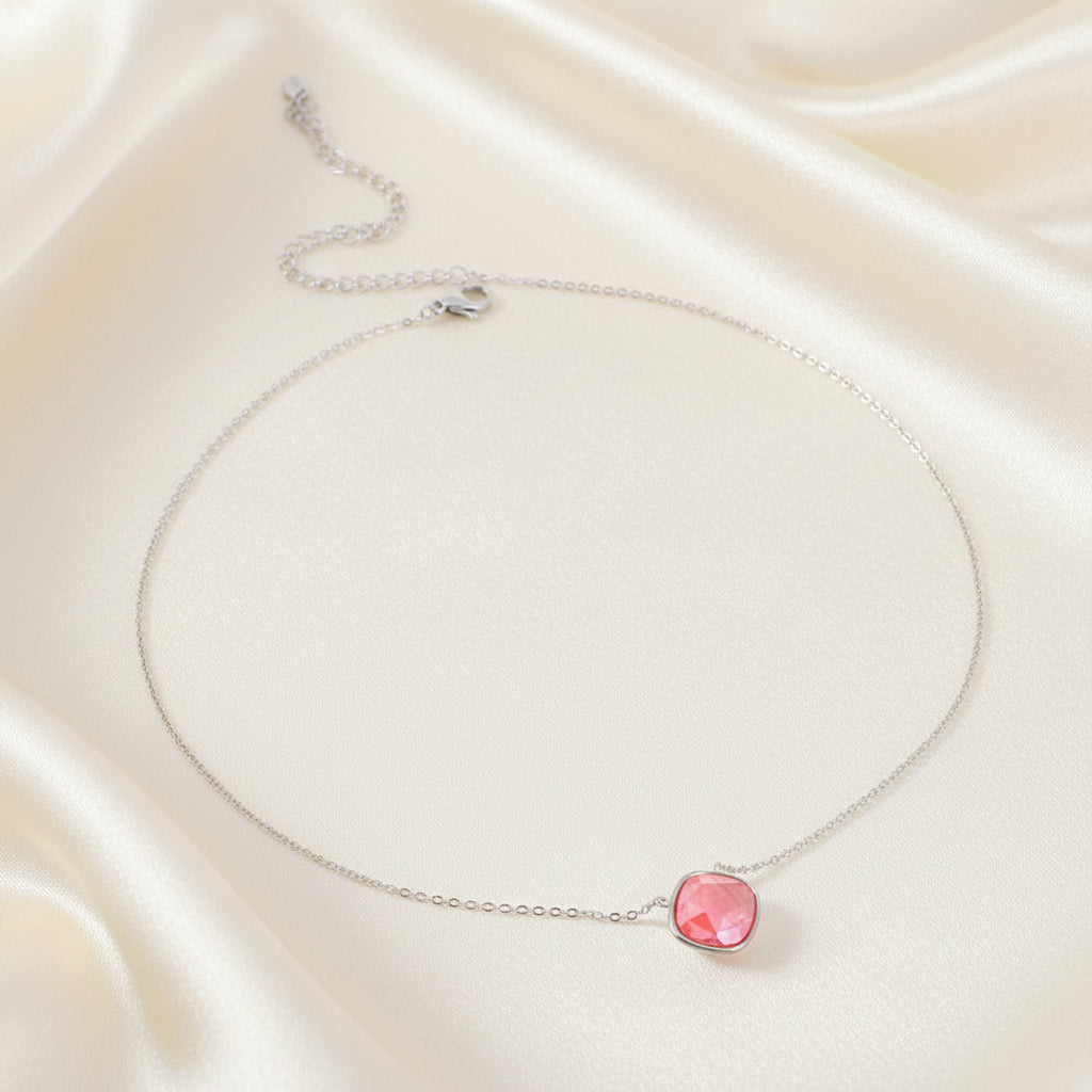 Collier Léa Bohm — Cristal Taillé Acier Inoxydable
