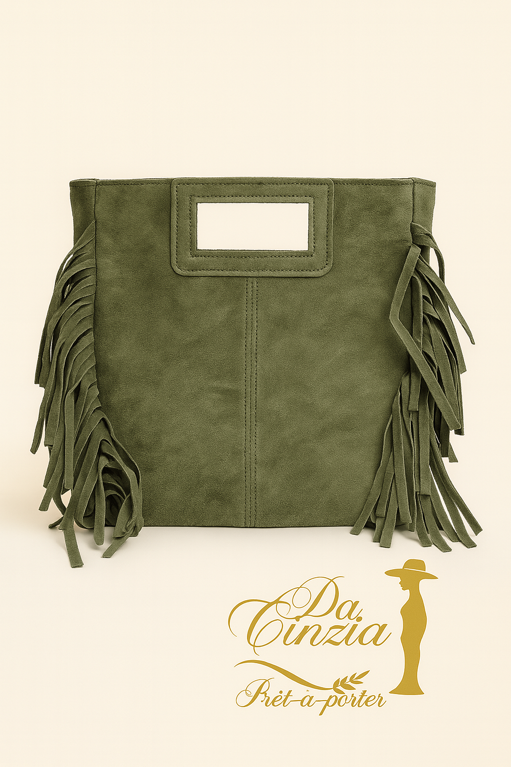 Sac Femme Suédine Franges | Style Bohème Chic Moderne | Da Cinzia