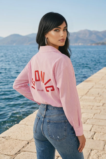 Chemise ICONIC Femme – Coton Broderie Dos | PS/ÉTÉ 2026